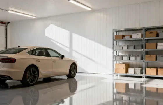 Residential garage with Trusscore panels